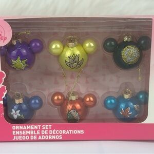 Disney Princess Ornament Set - Purple, Yellow, Blue, Orange, Green
